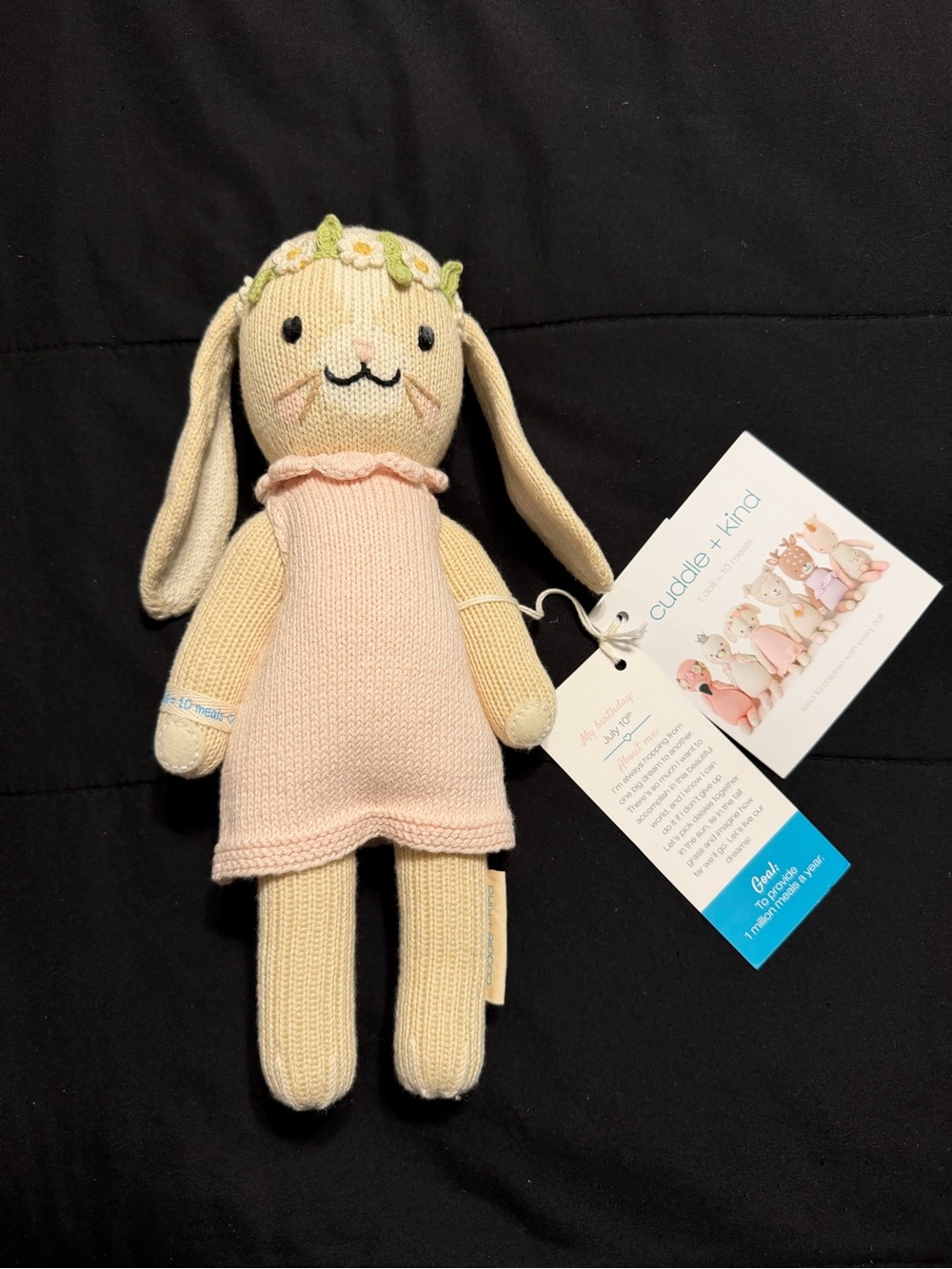 New in Box! Cuddle + Kind Hannah the Bunny (Little 13" - Blush) NIB w/ Tags